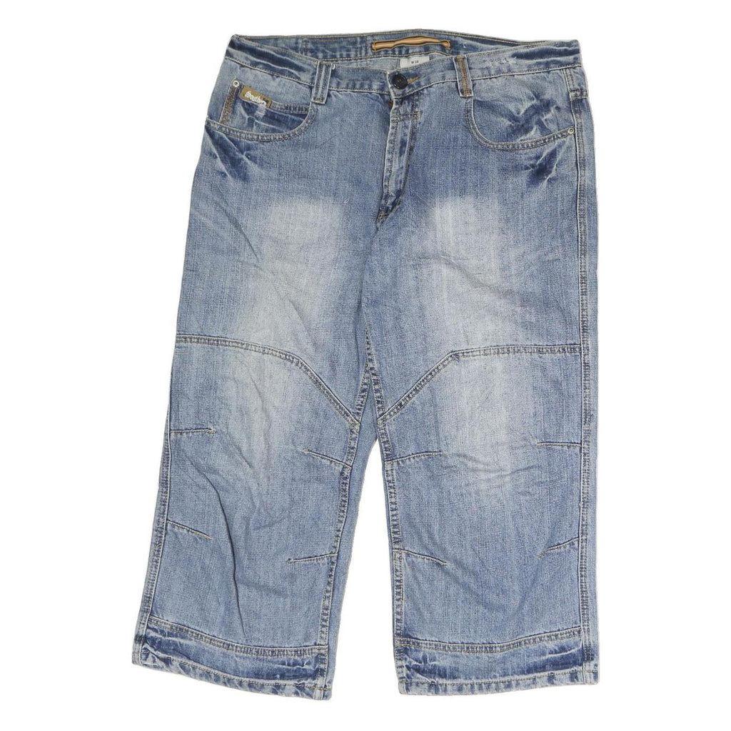 SOUTHERN Mens Shorts Blue Denim Casual M W38 Cotton Relaxed Fit