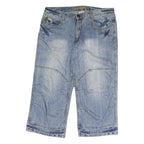 SOUTHERN Mens Shorts Blue Denim Casual M W38 Cotton Relaxed Fit