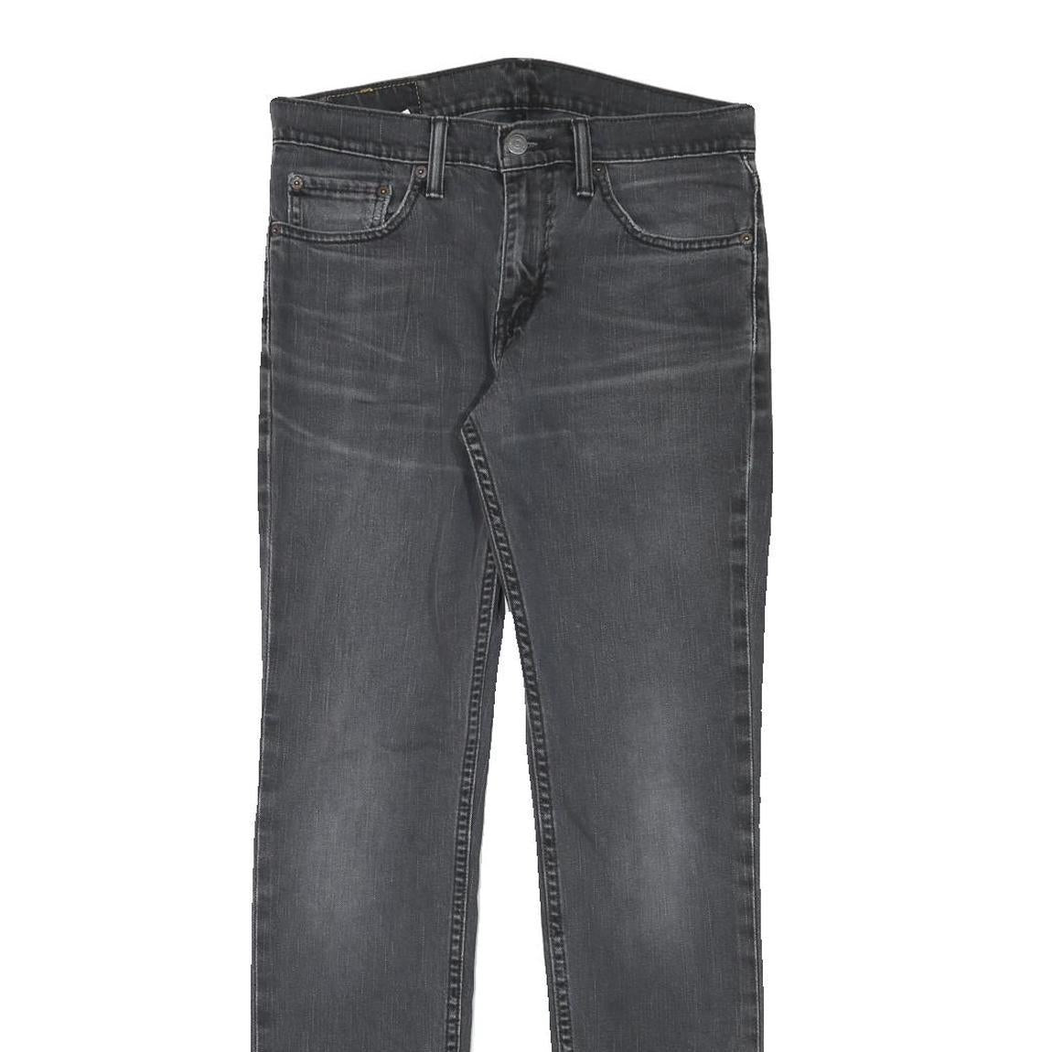 LEVI'S Mens Slim Fit Grey Denim Slim Jeans W30 L31 Stretch Zip Pocket