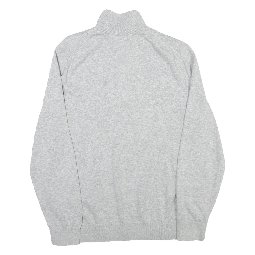 NAUTICA Mens Grey Plain Cotton Pullover Jumper Crew Neck M Classic Comfortable