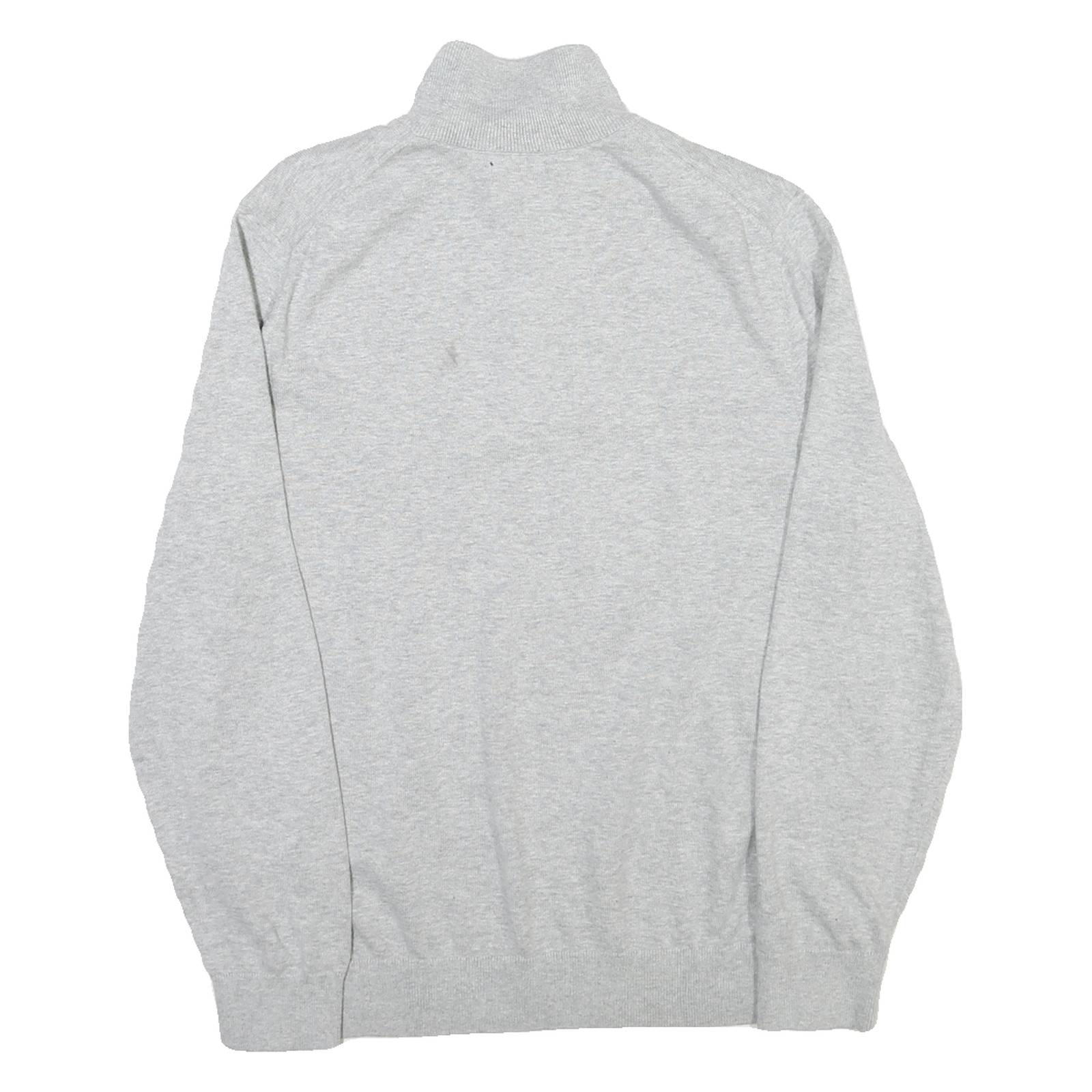 NAUTICA Mens Grey Plain Cotton Pullover Jumper Crew Neck M Classic Comfortable