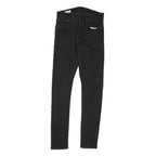 LEVI'S Womens Jeans Black Regular Skinny Denim Raw W28 L30 Stylish Classic
