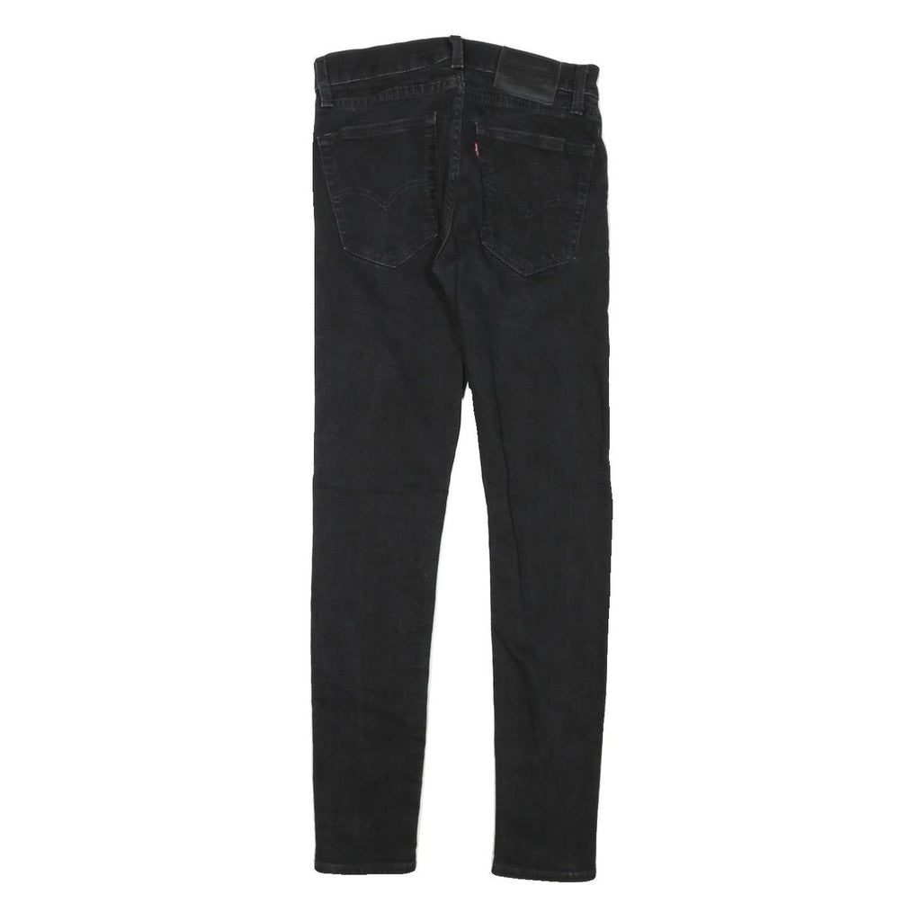 LEVI'S Womens Jeans Black Regular Skinny Denim Raw W28 L30 Stylish Classic
