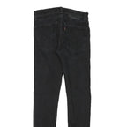 LEVI'S Womens Jeans Black Regular Skinny Denim Raw W28 L30 Stylish Classic