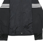 ADIDAS Womens Black Jacket S Polyester Plain Sports Zip Athletic Casual