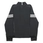 ADIDAS Womens Black Jacket S Polyester Plain Sports Zip Athletic Casual