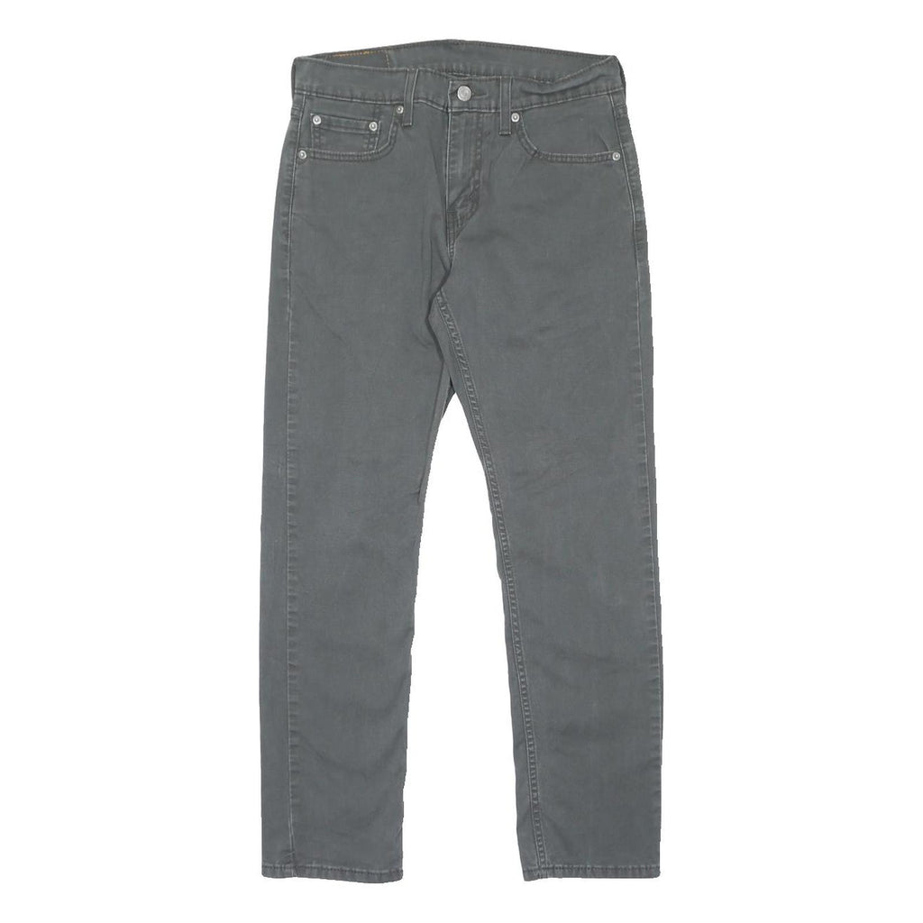 LEVI'S 502 Mens Jeans Grey Slim Straight Denim Medium W29 L30 Cotton Blend Zip
