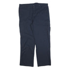 RED KAP Mens Cotton Blend Blue Regular Fit Cargo Trousers W40 L32 Workwear