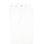 JEANOLOGY Womens White Regular Fit Straight Denim Jeans W28 L30 Zip Cotton Blend