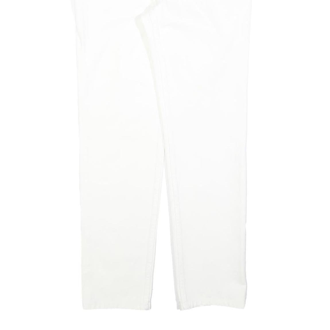 JEANOLOGY Womens White Regular Fit Straight Denim Jeans W28 L30 Zip Cotton Blend