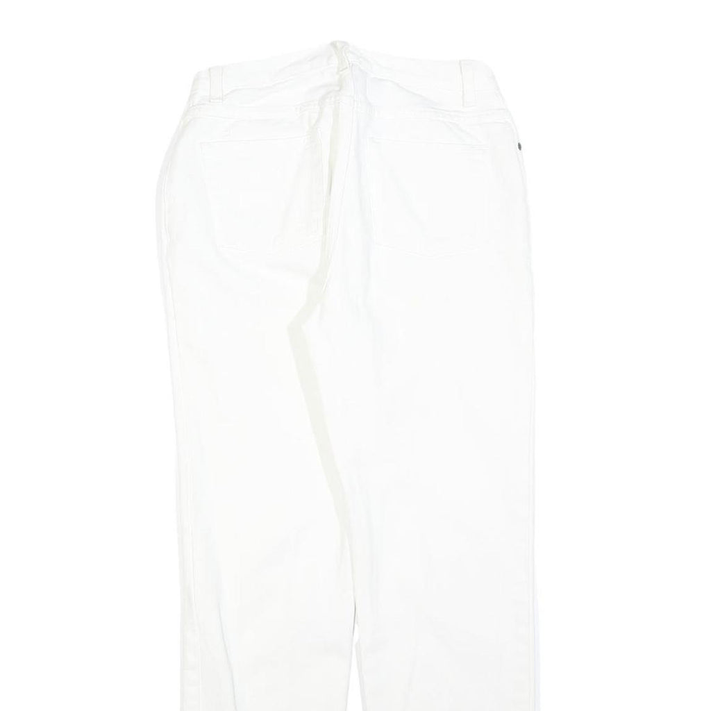 JEANOLOGY Womens White Regular Fit Straight Denim Jeans W28 L30 Zip Cotton Blend