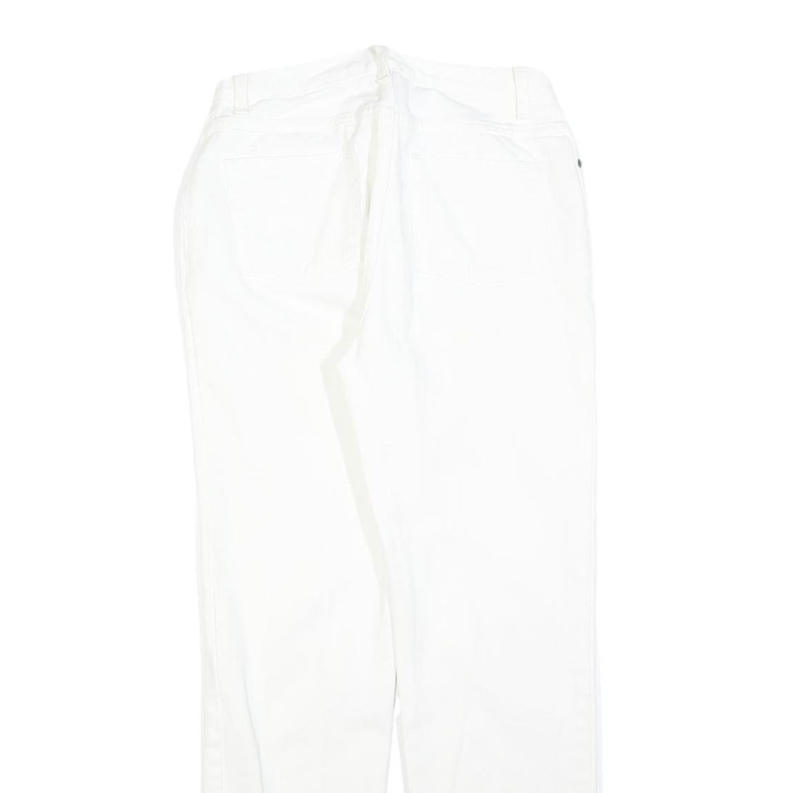 JEANOLOGY Womens White Regular Fit Straight Denim Jeans W28 L30 Zip Cotton Blend