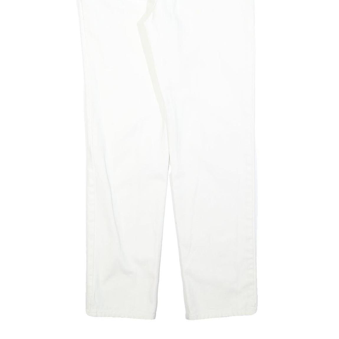 JEANOLOGY Womens White Regular Fit Straight Denim Jeans W28 L30 Zip Cotton Blend