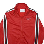 SUPPLY & DEMAND Womens Red Black & White Track Jacket UK 10 Polyester Zip Casual