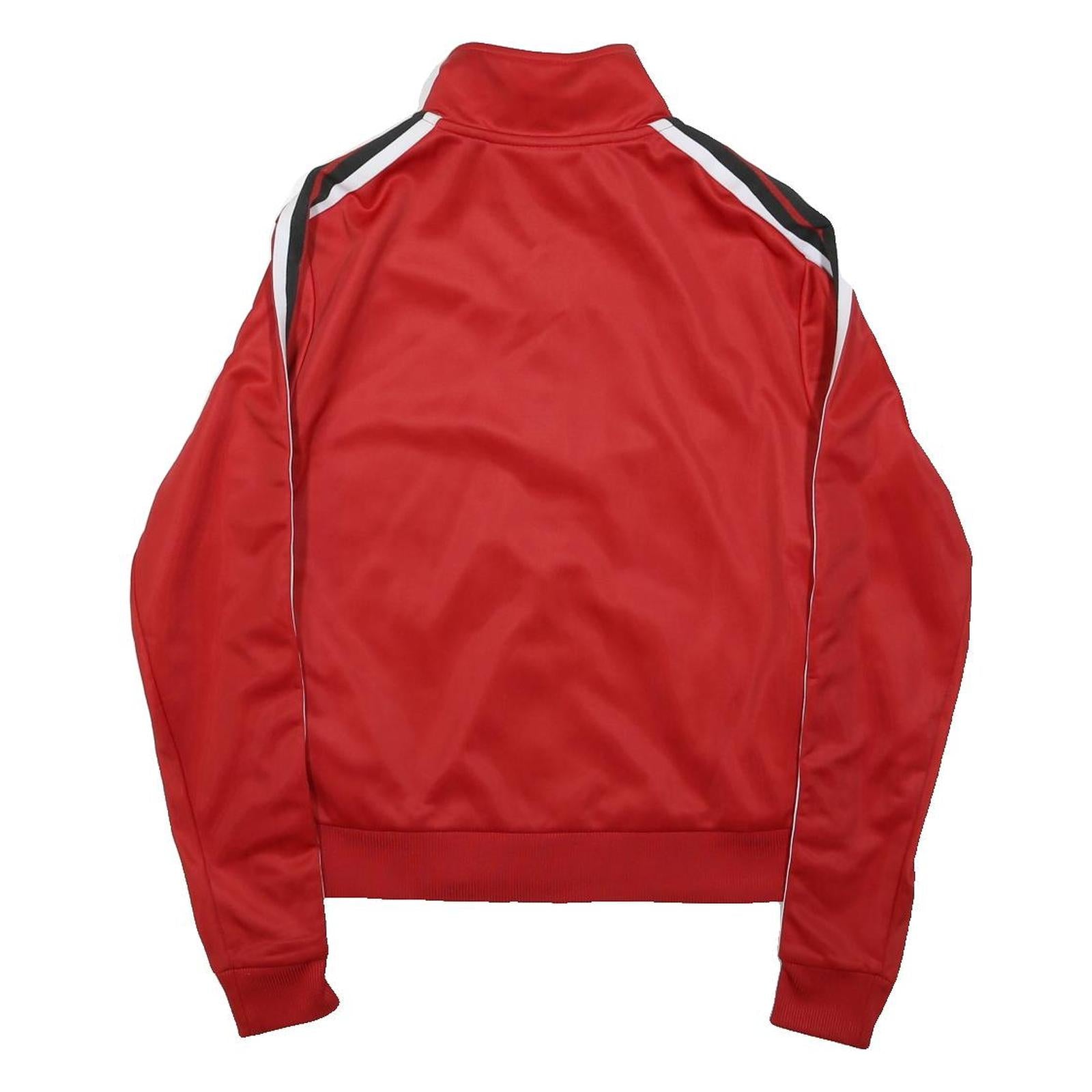 SUPPLY & DEMAND Womens Red Black & White Track Jacket UK 10 Polyester Zip Casual