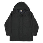 CARHARTT Mens Black Workwear Jacket XL Woven Hooded Zip Outerwear Outdoor