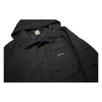 CARHARTT Mens Black Workwear Jacket XL Woven Hooded Zip Outerwear Outdoor