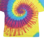 HANES Mens Yellow & Blue Tie Dye Coos Bay Oregon Graphic T-Shirt XL Short Sleeve