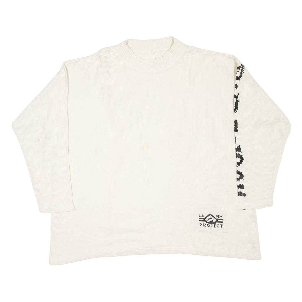 LA NY PROJECT Mens Sweatshirt Cream M
