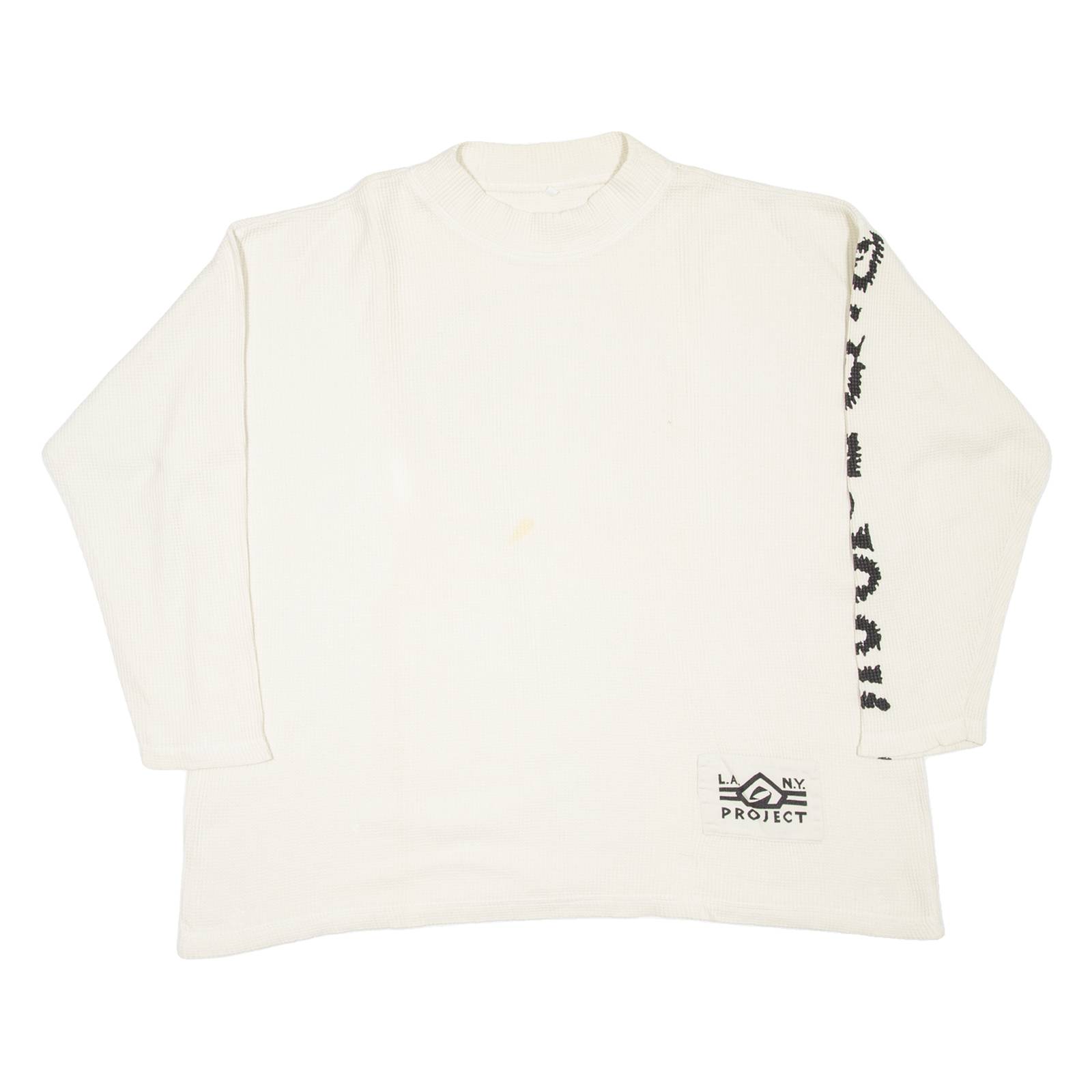 LA NY PROJECT Mens Sweatshirt Cream M