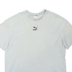 PUMA Mens White S Short Sleeve Crew Neck Cotton Blend Graphic T-Shirt