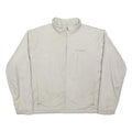 COLUMBIA Mens White XL Cotton Blend Jacket Plain Zip Front Outdoor Casual