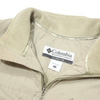COLUMBIA Mens White XL Cotton Blend Jacket Plain Zip Front Outdoor Casual