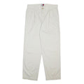 TOMMY HILFIGER Mens Cotton Cream Relaxed Straight Trousers W35 L32 Classic