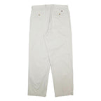 TOMMY HILFIGER Mens Cotton Cream Relaxed Straight Trousers W35 L32 Classic