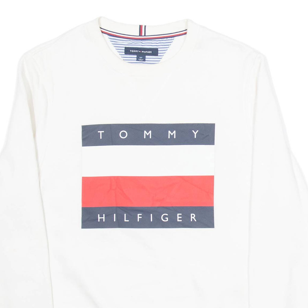 TOMMY HILFIGER Mens Sweatshirt White S