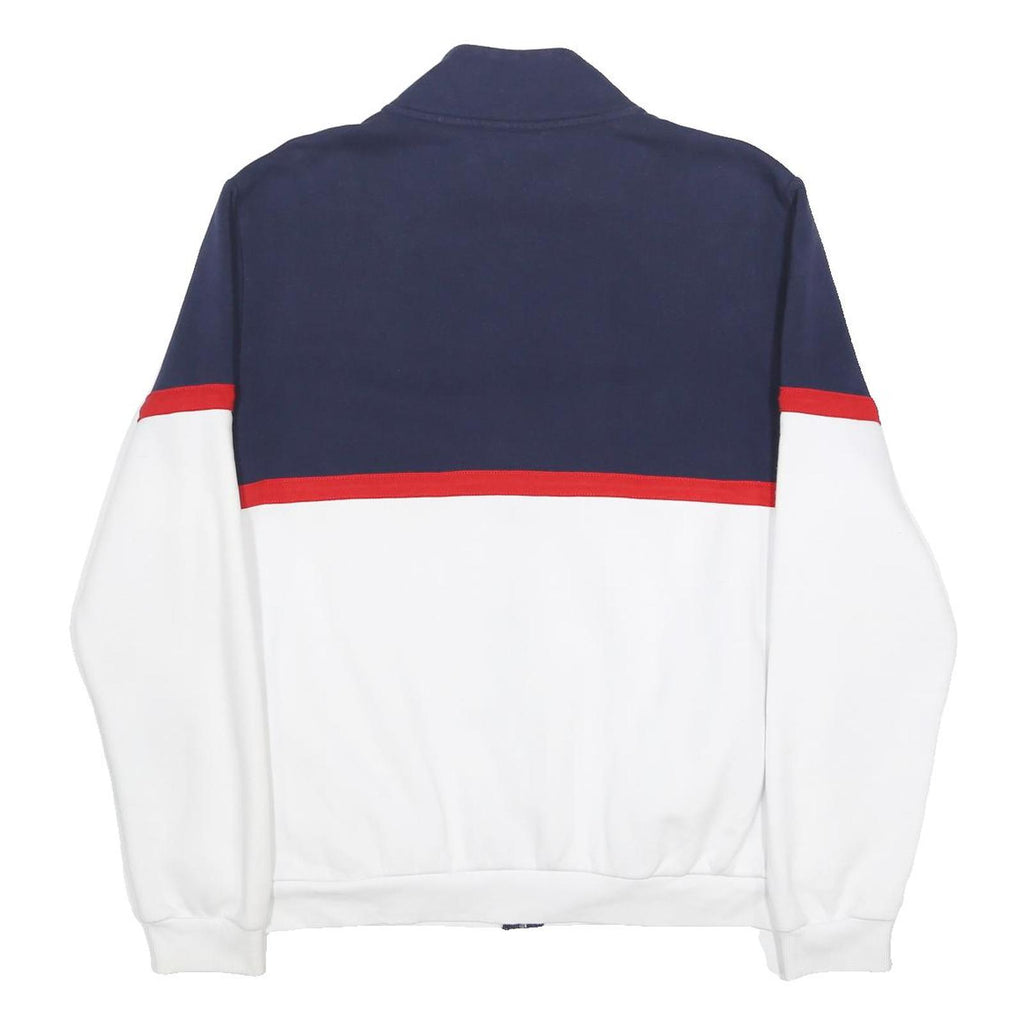 FILA Mens Navy & White Zip Cotton Blend Jacket L Sports Casual Retro