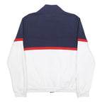 FILA Mens Navy & White Zip Cotton Blend Jacket L Sports Casual Retro