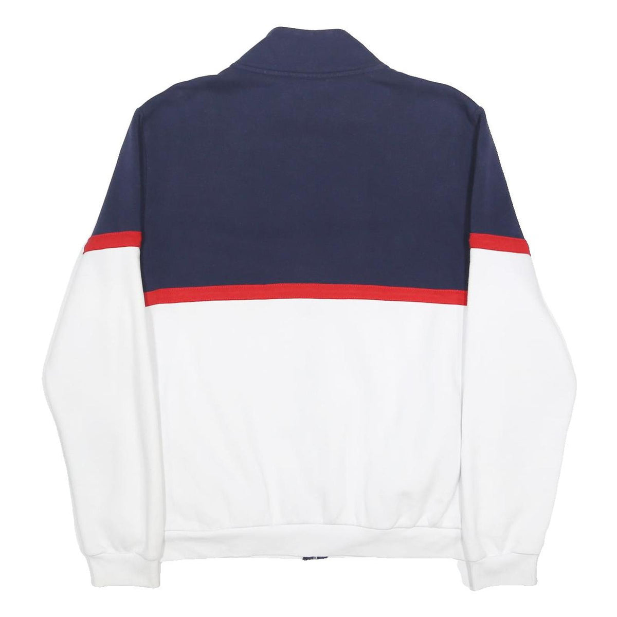 FILA Mens Navy & White Zip Cotton Blend Jacket L Sports Casual Retro