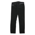 PEACE Womens Slim Black Cotton Blend Skinny Trousers W28 L27 Zip Casual