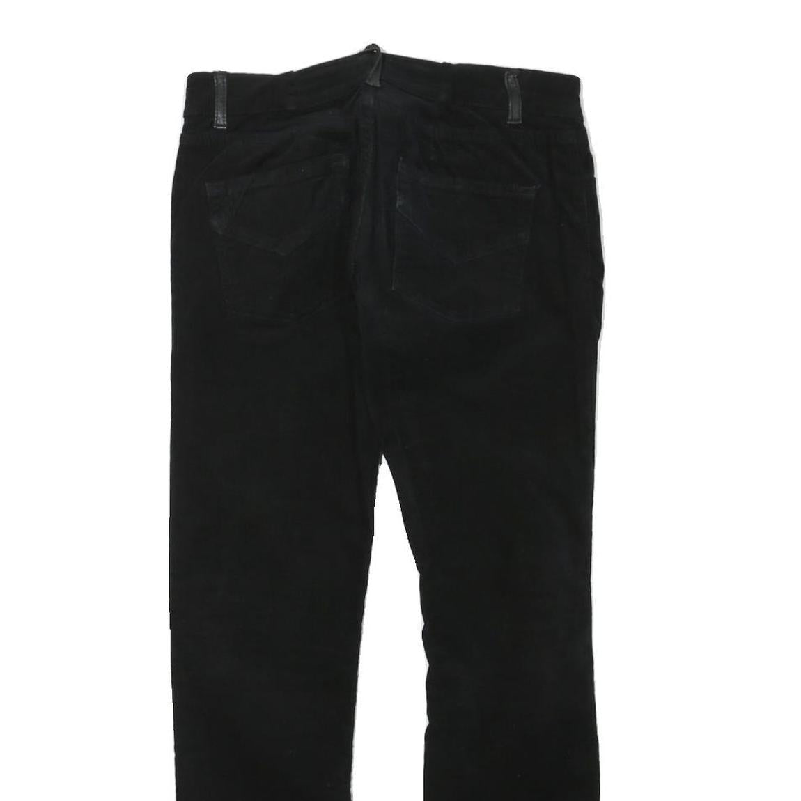 PEACE Womens Slim Black Cotton Blend Skinny Trousers W28 L27 Zip Casual