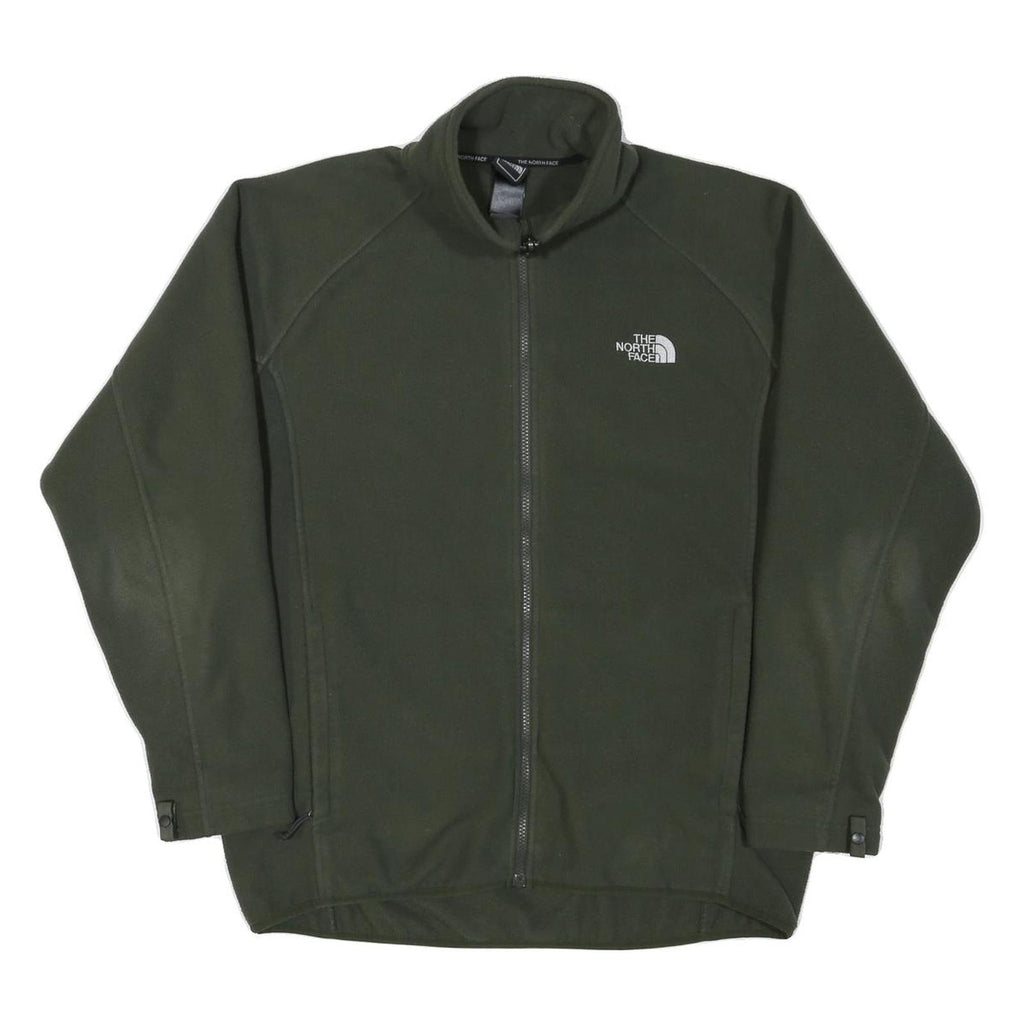 THE NORTH FACE Mens Green Jacket L Polyester Blend Zip Plain Outdoor Casual
