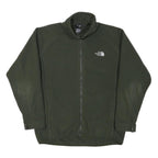THE NORTH FACE Mens Green Jacket L Polyester Blend Zip Plain Outdoor Casual