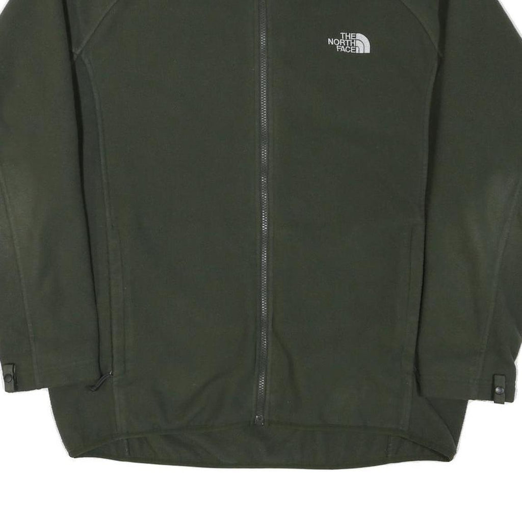 THE NORTH FACE Mens Green Jacket L Polyester Blend Zip Plain Outdoor Casual