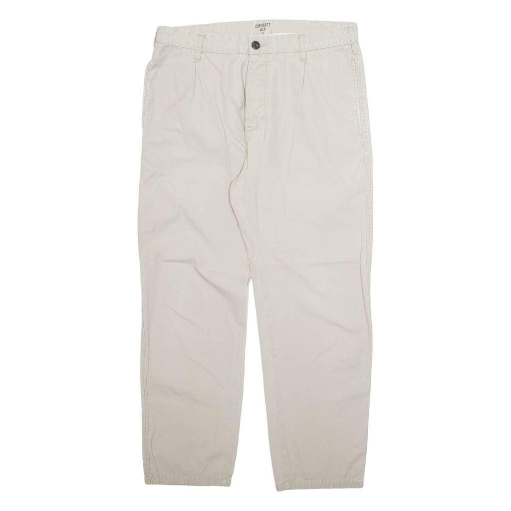 CARHARTT WIP Chino Mens Trousers Cream Regular Straight W31 L27