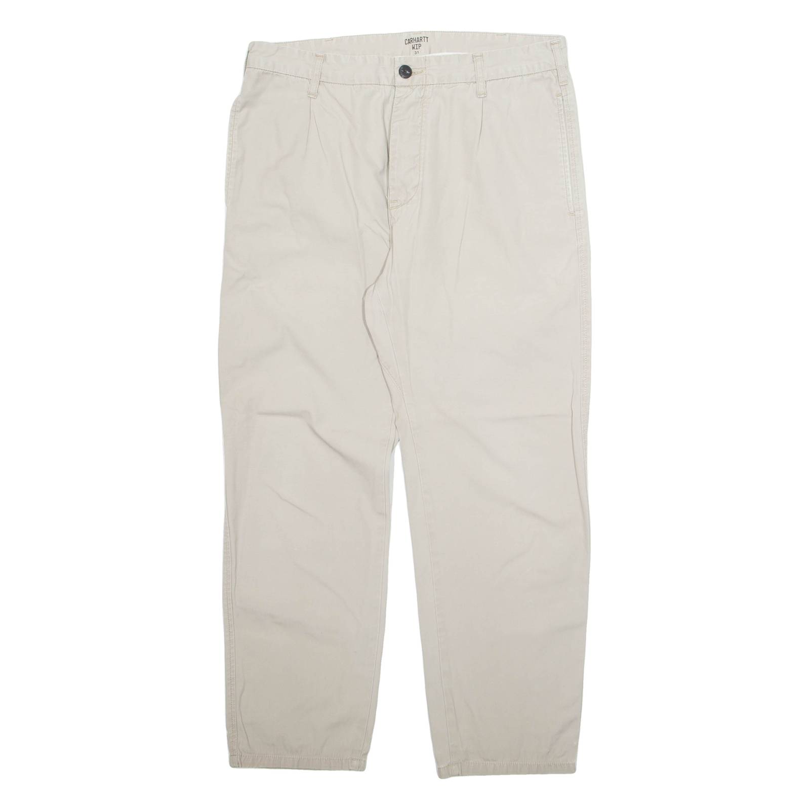 CARHARTT WIP Chino Mens Trousers Cream Regular Straight W31 L27