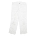 DICKIES Womens White Regular Fit Straight Leg Trousers W36 L32 Workwear Zip