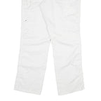 DICKIES Womens White Regular Fit Straight Leg Trousers W36 L32 Workwear Zip