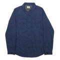 LEE Mens Blue & Black Check Shirt S Cotton Classic Workwear Button Pocket