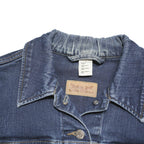 LEVI'S Womens Blue Denim Jacket M Cotton Blend Button Closure Fitted Casual