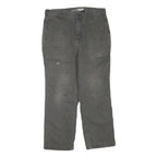 CARHARTT Mens Cotton Blend Green Regular Straight Trousers W34 L28 Workwear