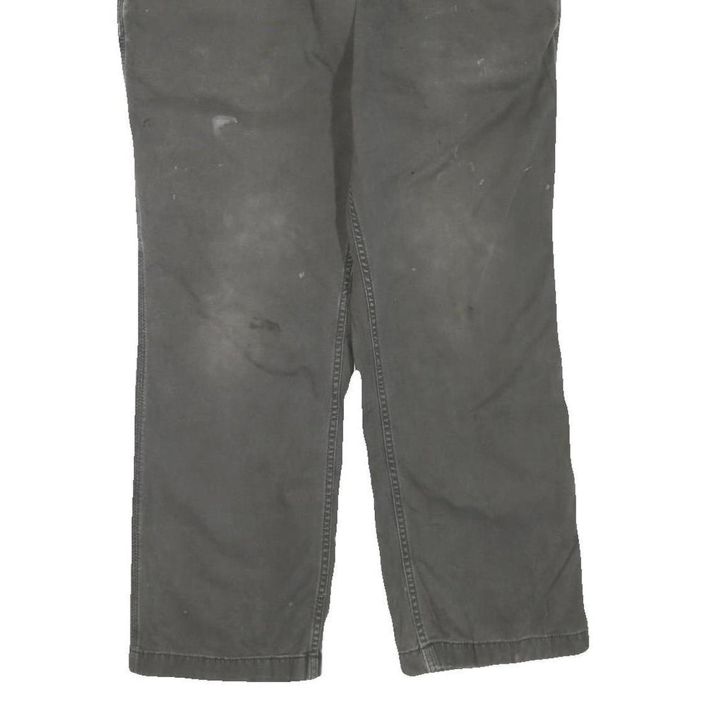 CARHARTT Mens Cotton Blend Green Regular Straight Trousers W34 L28 Workwear