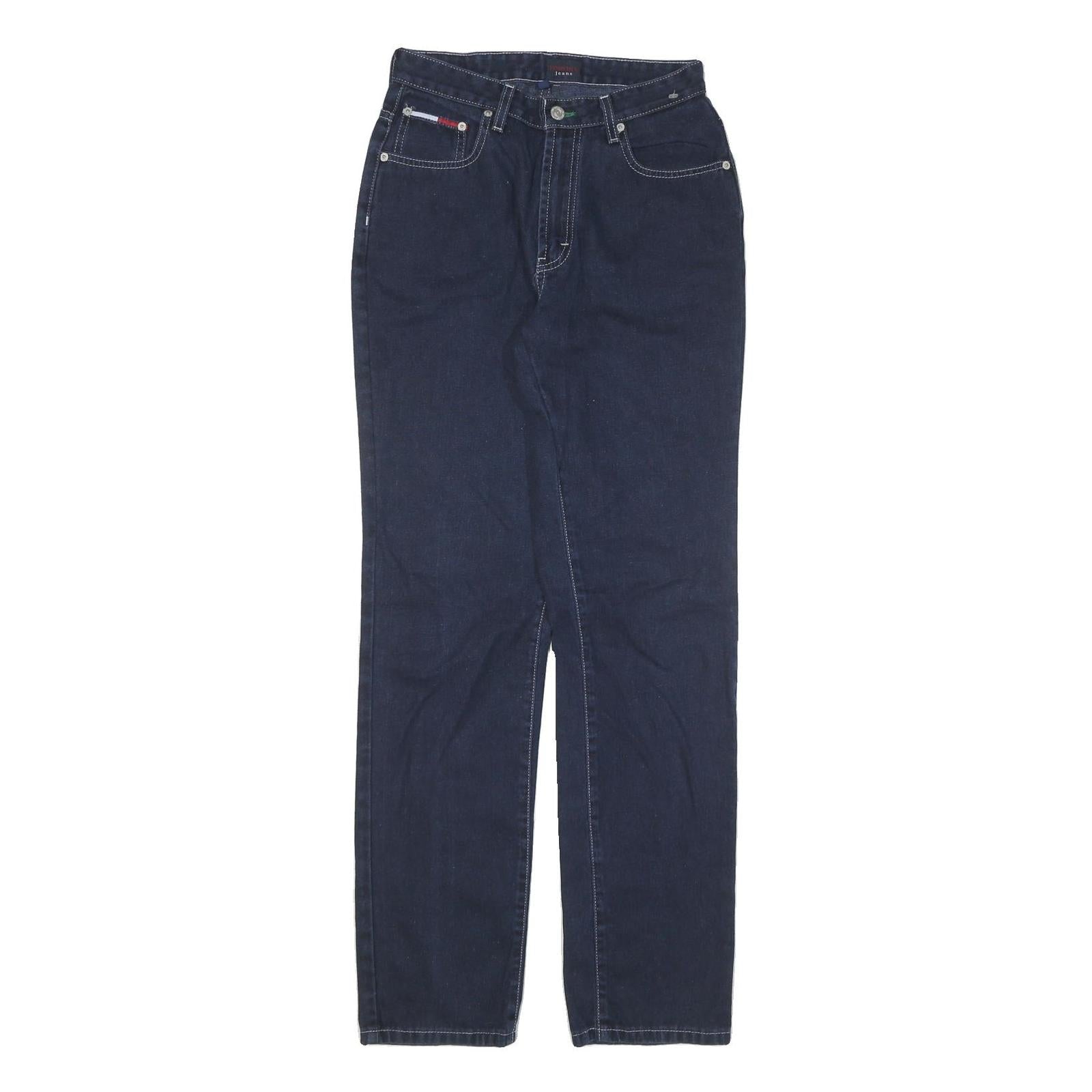 TOMMY HILFIGER Womens Jeans Blue Regular Straight Denim Dark W26 L32 Classic Fit