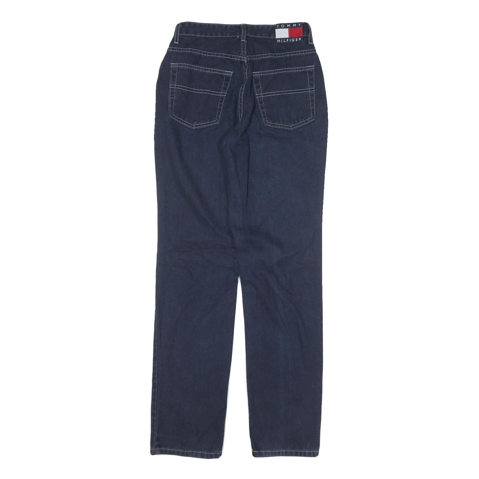 TOMMY HILFIGER Womens Jeans Blue Regular Straight Denim Dark W26 L32 Classic Fit