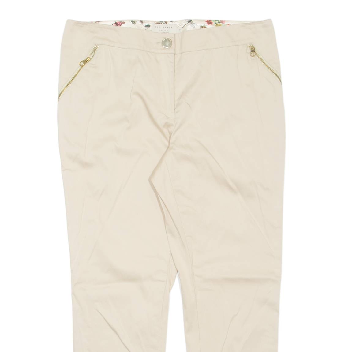 TED BAKER Womens Trousers Beige Regular Tapered W30 L24