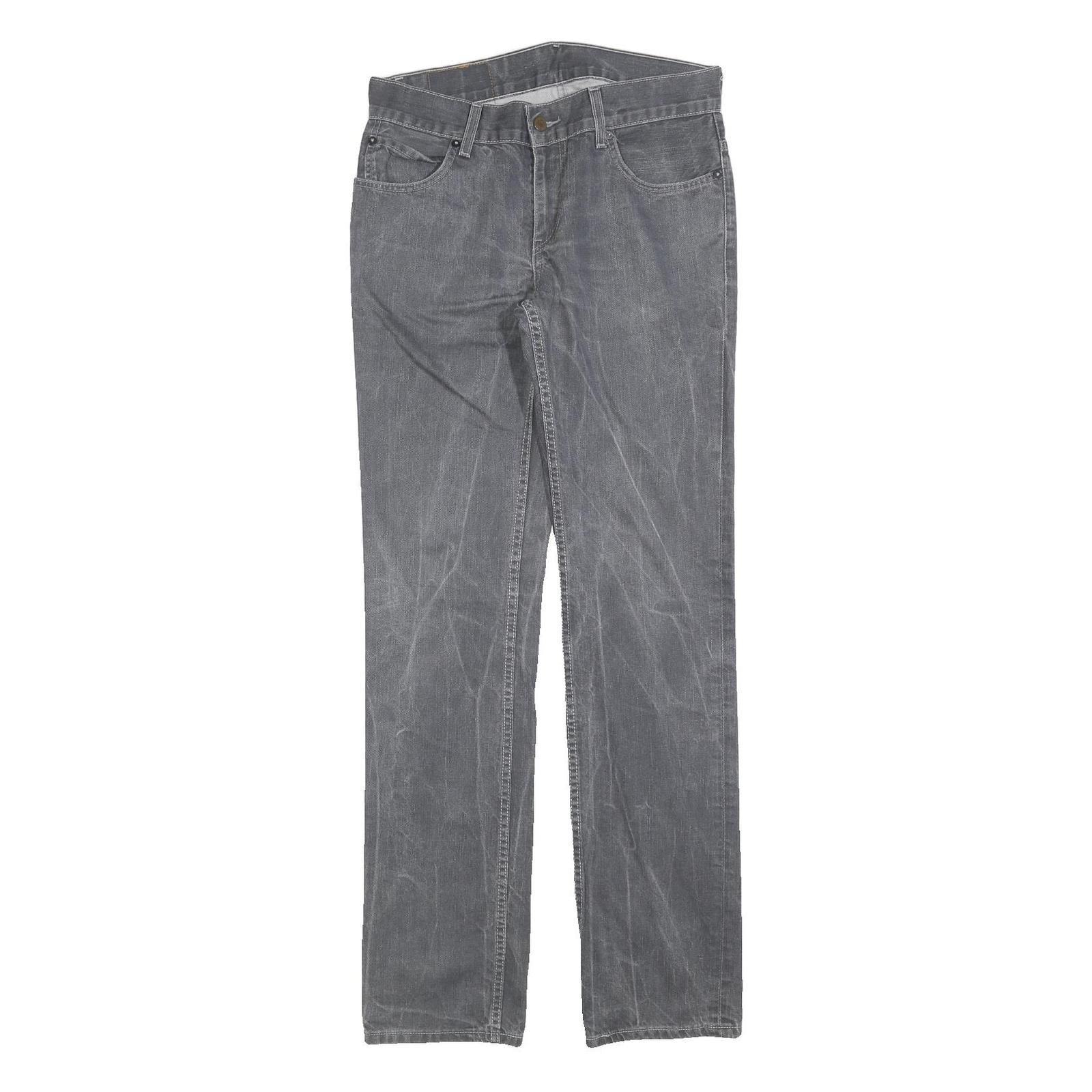 LEVI'S 511 Slim Mens Jeans Grey Slim Straight Denim Medium W31 L34 Zip Cotton